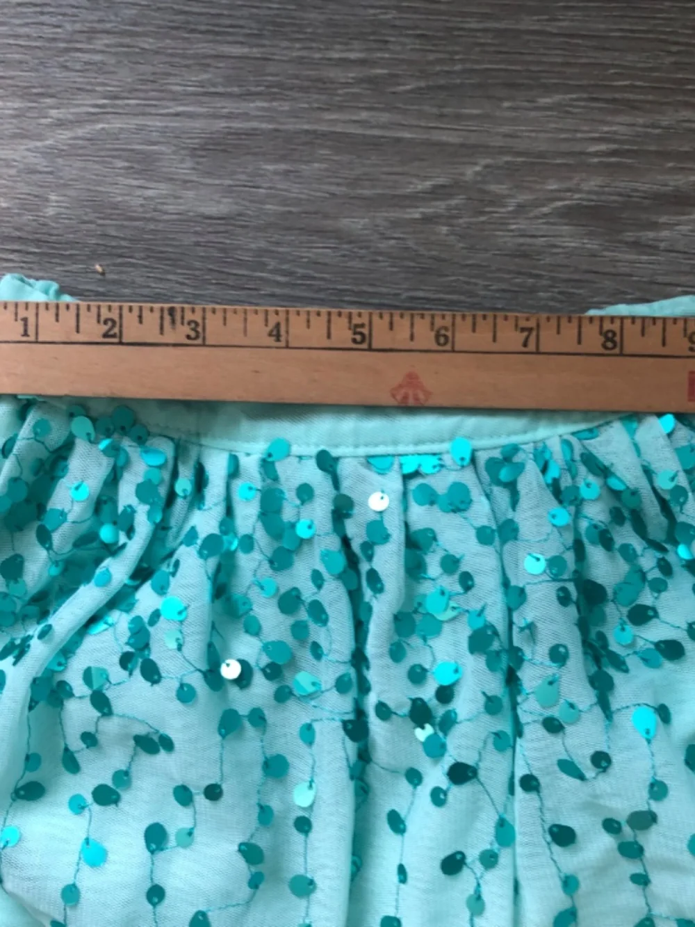 Cat & Jack long sequin girls skirt size 4/5 mint green